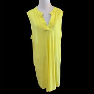 NWOT Dear Scarlett 2XL Lizzy Tank Dress in Neon Yellow. Beautiful summer dress